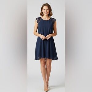 Alya Deep Blue Sleeveless Kids Dress